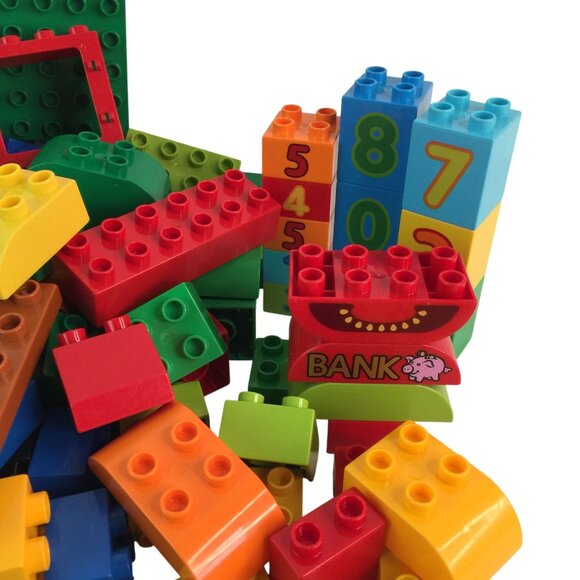 Lego Duplo Building Blocks Lot 170+ Pcs Base Plate Numbers Flowers Some Vintage - Picture 6 of 12